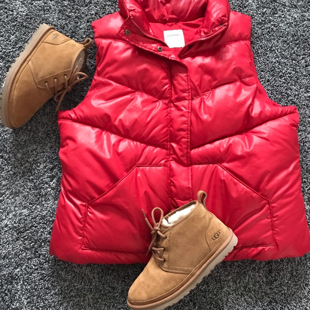 Women’s Red Puffer Vest